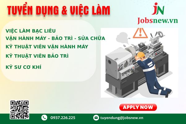 vận hành máy - bảo trì - sửa chữa tại Bạc Liêu